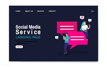 Social media service landing page layout vect.. | Free stock vector - 533170