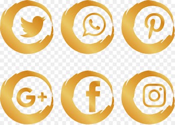 Social media Social network Icon - Gold Brush Social Icons 