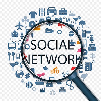 Social media Social networking service Icon - Creative social network background vector material magnifying glass image 