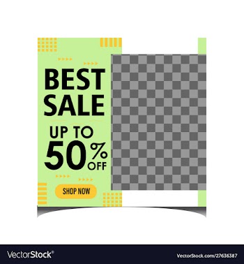 Social media template for social media promotion vector image
