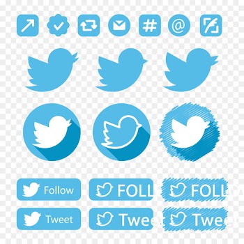 Social media Twitter Icon - Blue twitter icon vector material 