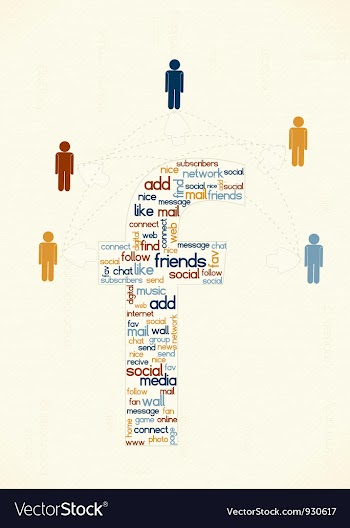 Social media vector image