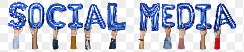 Social media word png, hands | Free PNG - rawpixel