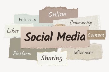 Social media word, ripped paper | Free PSD - rawpixel