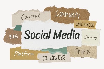 Social media word, ripped paper | Free PSD - rawpixel