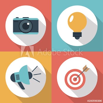 social network media flat design