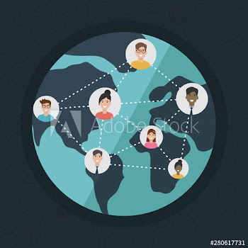 social network media flat design
