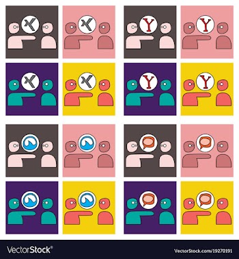 Social network symbols in speech balloons vector image