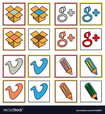 Social network symbols in speech balloons vector image
