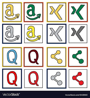 Social network symbols in speech balloons vector image