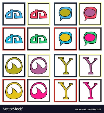 Social network symbols in speech balloons vector image