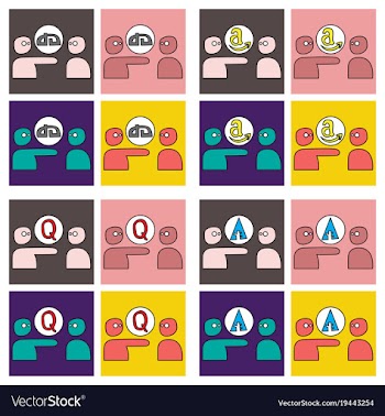 Social network symbols in speech balloons vector image