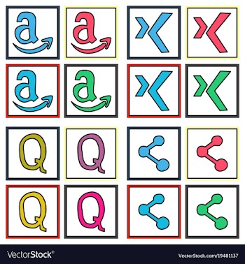 Social network symbols in speech balloons vector image