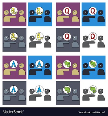 Social network symbols in speech balloons vector image