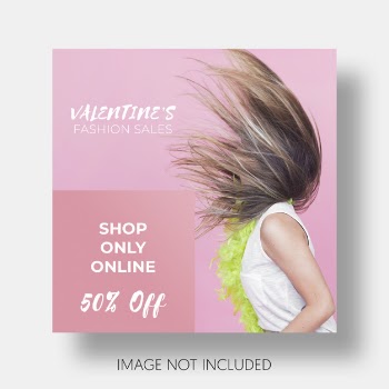 Social template sales valentine's day Free Psd