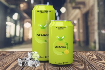 Soda can mockup Free Psd