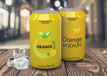 Soda can mockup Free Psd
