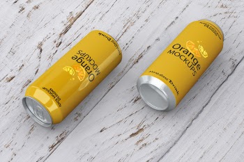 Soda can mockup Free Psd