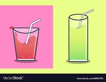 Soda drink simple color full vector image