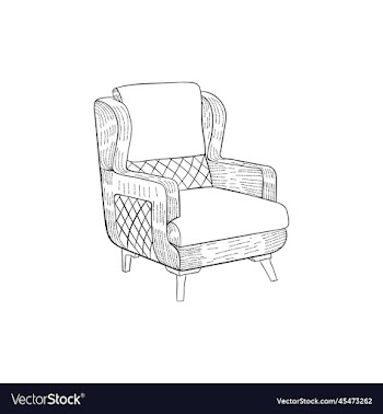 sofa comfortable lineart style creative design