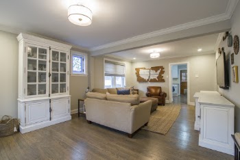 Sofa Set Near Wall-mounted Flat Screen Tv
