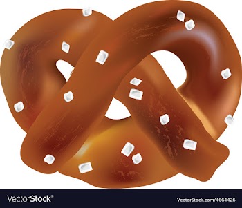 Soft Bavarian pretzels objects vector image