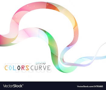 Soft colors curve style vector image