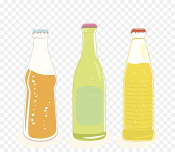 Soft drink Juice Carbonated drink Glass bottle Cola - Three bottles of bottled soda 