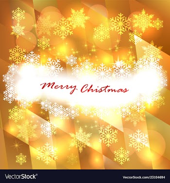 Soft golden christmas lights - festive bokeh vector image