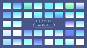 Soft holographic gradients big set Free Vector