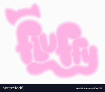 soft lettering with blur fluffy light pink color