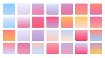 Soft pastel color gradients combination mega set Free Vector