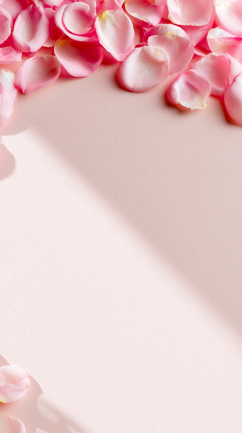 Soft Pastel Pink Floral Background with Rose Petals
