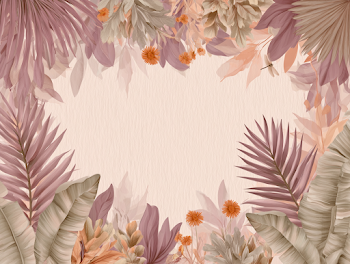 Soft Pastel Tropical Botanical Illustration