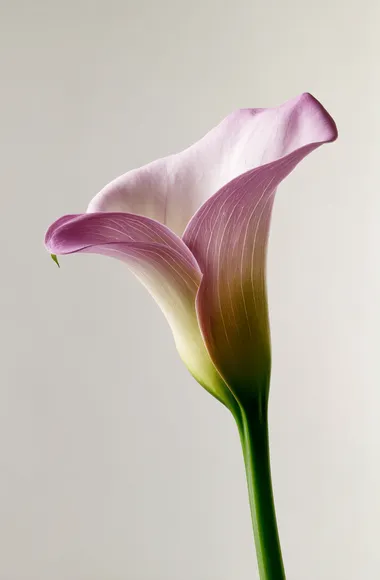 Soft Pink Calla Lily on White Background Soft Pink Calla Lily on White Background