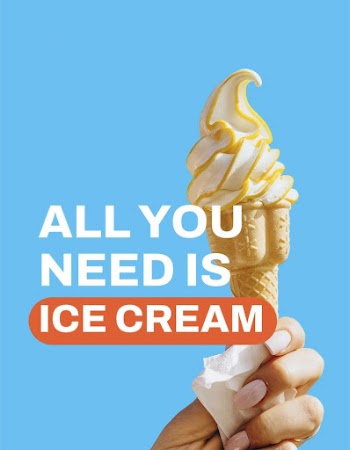 Soft serve flyer editable template, | Free Vector Template - rawpixel