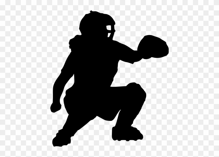 Softball Catcher Silhouette - Softball Pitcher Softball Catcher Silhouette