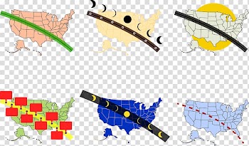 Solar eclipse of August 21, 2017 Solar eclipse of July 22, 2009 United States , Color map transparent background PNG clipart