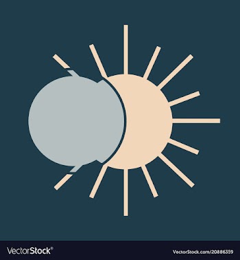 Solar eclipse or planetary collision solar vector image