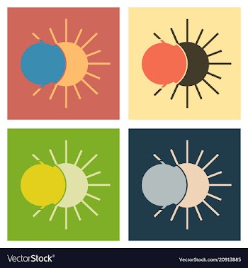 Solar eclipse or planetary collision solar vector image