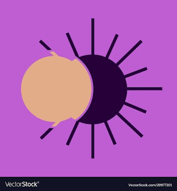 Solar eclipse or planetary collision solar vector image