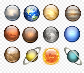 Solar System Planet ICO Icon - Solar system planets and moons 