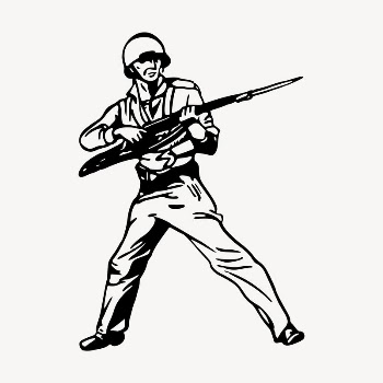 Soldier clipart, vintage hand drawn | Free Vector - rawpixel