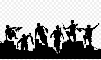 Soldier Royalty-free Stock illustration Silhouette - Ruins soldiers 