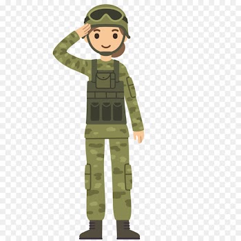 Soldier Salute Cartoon Army - Wearing a uniform salute soldier 