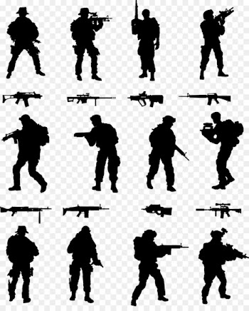 Soldier Silhouette Royalty-free - Ink soldier 