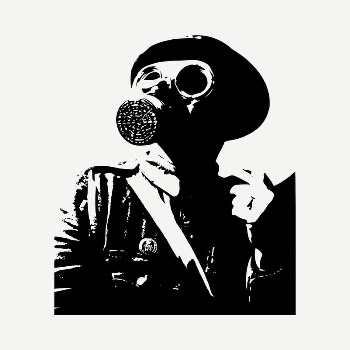 Soldier with gas mask clipart | Free PSD - rawpixel