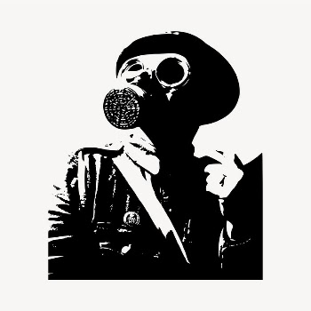 Soldier with gas mask illustration | Free Vector - rawpixel