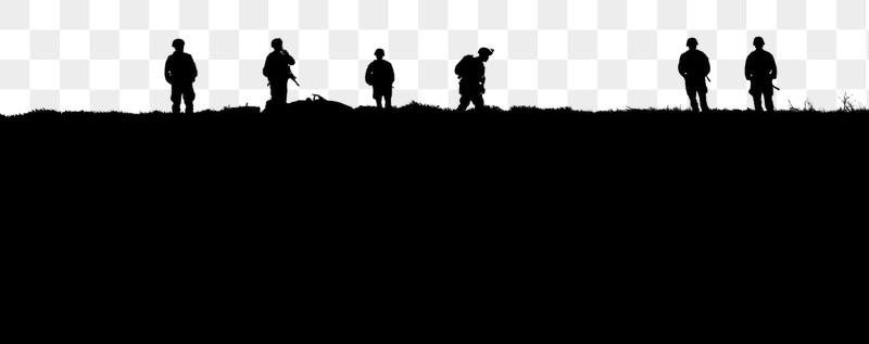 Soldiers png land silhouette border, | Free PNG - rawpixel