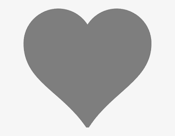 Solid Dark Grey Heart Clip Art At Clker - Grey Heart Clipart ...